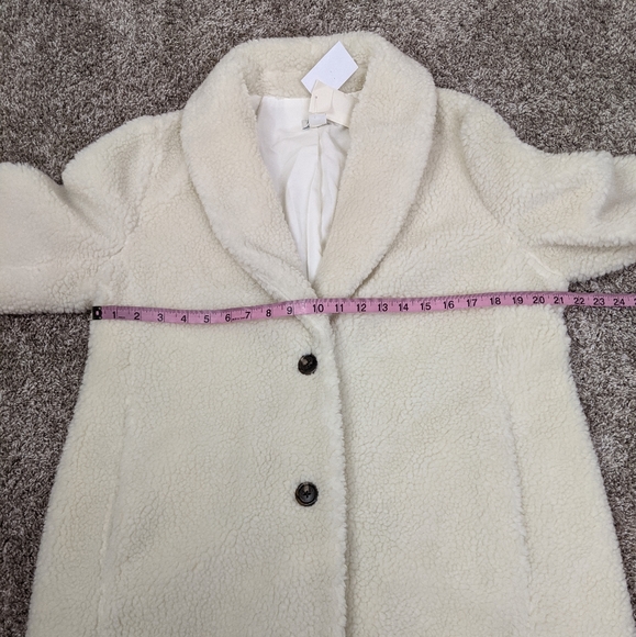 J. Crew Factory Fleece Teddy Shawl Collar Coat - Picture 9 of 11